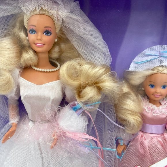 1993 Dream Wedding Barbie Stacie & Todd, Limited Edition Gift Set, 3 Dolls NIB - Picture 2 of 12